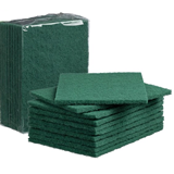 Heavy Duty Regular Scouring Pad Green, 150mm x 200mm x 8mm, 10 Pads Pack